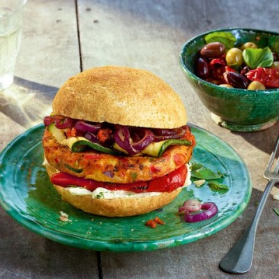Mediterranean Veggie Burger