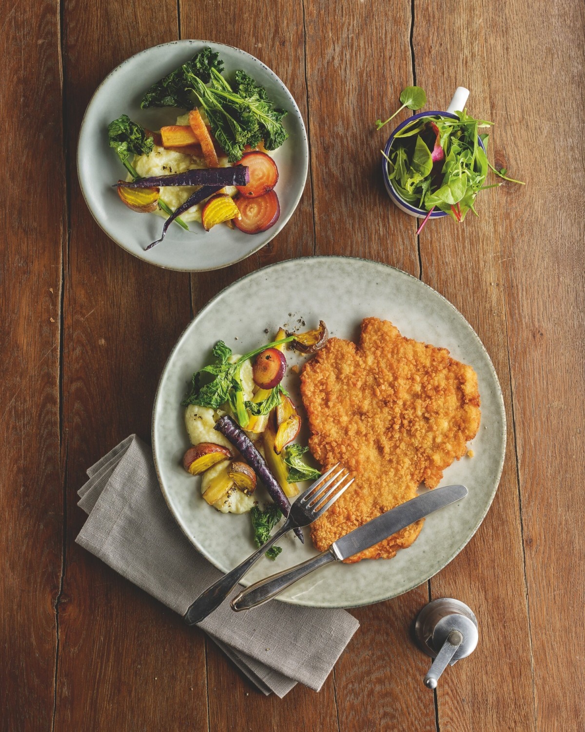 Knusper Homestyle_Schnitzel_Rezept_Altes Gemüse_72dpi