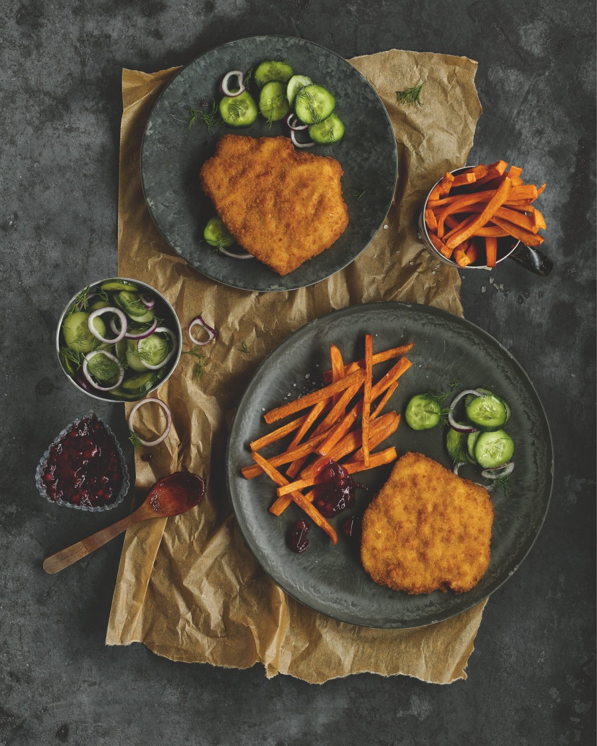 MEAT SELECTION Knusper Schnitzel Chikn_Rezept_Gem&uuml;se_72dpi