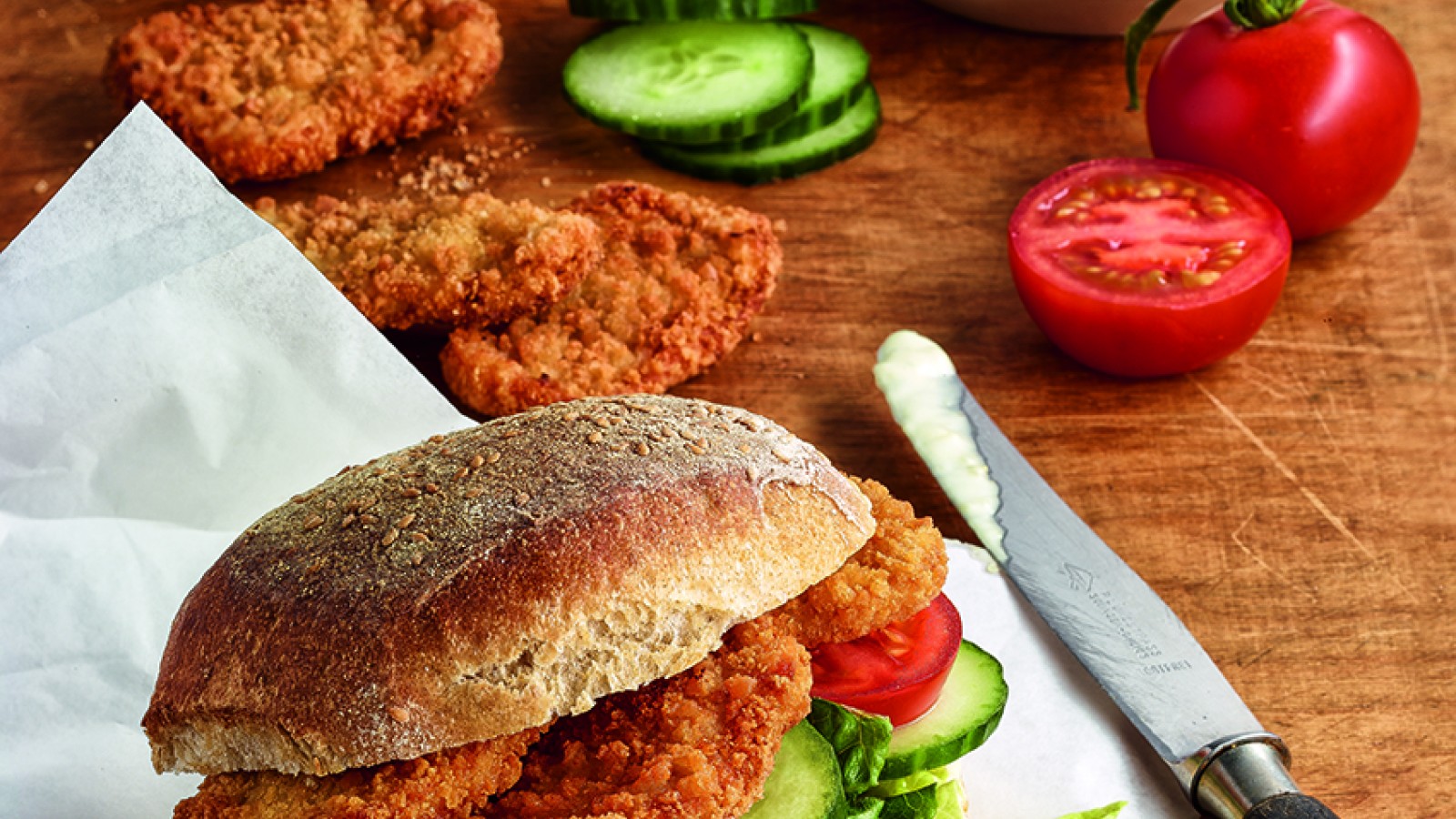 MEAT SELECTION Mini Schnitzel Chikn_Rezept_Brötchen_72dpi