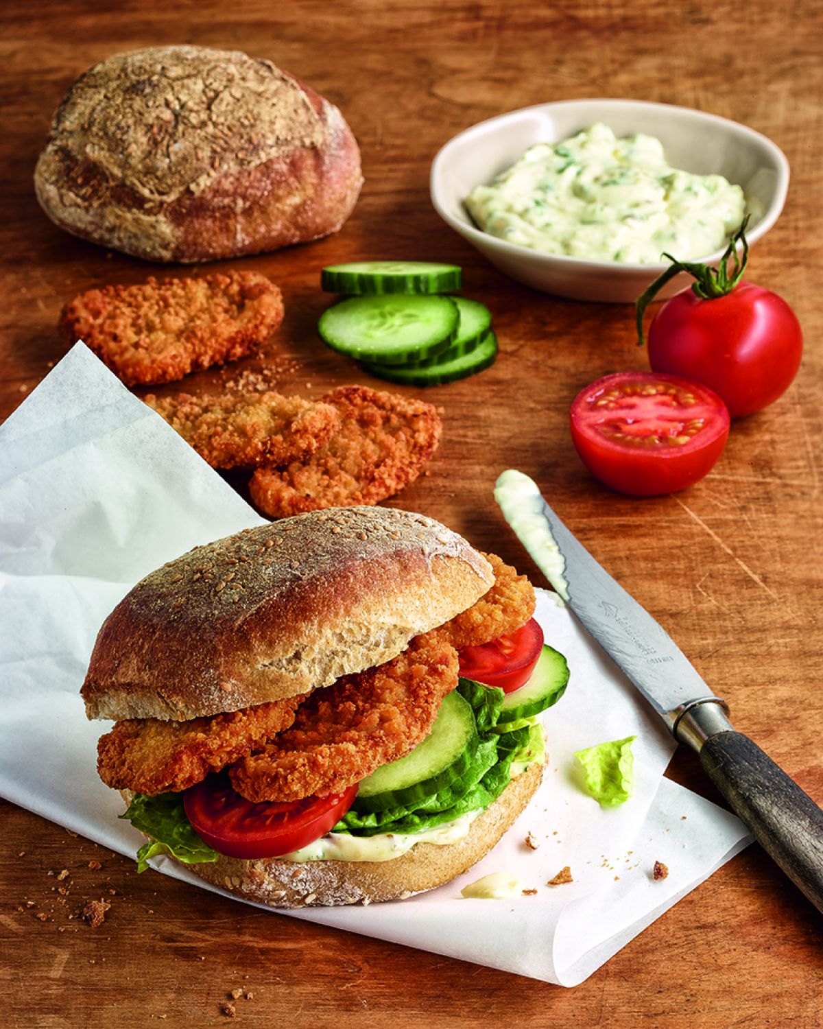 MEAT SELECTION Mini Schnitzel Chikn_Rezept_Brötchen_72dpi